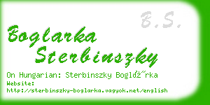 boglarka sterbinszky business card